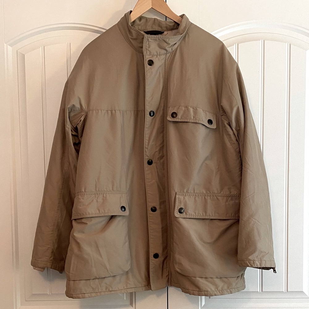 Coach Men's Utility Field Jacket Coat Tan Khaki Size‎ XL